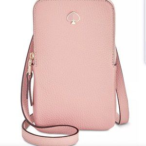 KATE SPADE NEW YORK Polly Pebble Leather Phone Crossbody